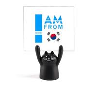 I Am from South Korea Art Deco Fashion Memo Holder Cartoon Black Cat Stand Decoration