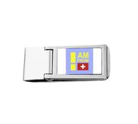 I Am from Switzerland Art Deco Fashion Slim Money Clip Acciaio Holder Pocket Wallet