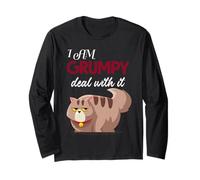 I Am Grumpy Funny Text Adult Hilarious Sarcastic Novelty Maglia a Manica