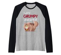 I Am Grumpy Funny Text Adult Hilarious Sarcastic Novelty Maglia con Maniche Raglan