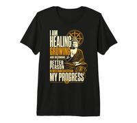 I Am Healing Growing Buddha Mantra Buddismo Citazione Maglietta Premium