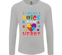 I Am His Voice Egli il Mio Cuore Autism Uomo Maniche