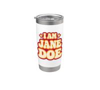 I Am Jane Doe Retro Groovy Bolla Lettera Star Identity Bicchiere termico in acciaio inox doppia parete