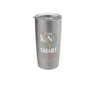 I Am Kind Brave Smart Loved Edificante motivazionale |- Bicchiere termico in acciaio inox doppia parete