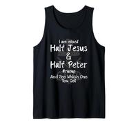 I Am Mixed Half Jesus And Half Peter Christian #Runup Gift Canotta