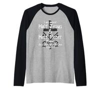 I Am Mixed Half Jesus And Half Peter Christian #Runup Gift Maglia con Maniche Raglan