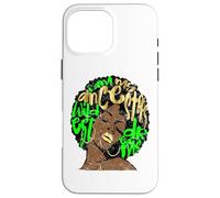 I Am My Ancestors Dreams Afro Black Queen Vintage Verde Lime Custodia per iPhone 16 Pro Max