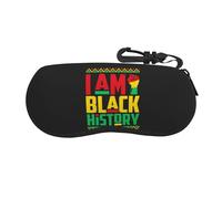 I Am Nero Storia Mese Occhiali Caso Morbido Neoprene Cerniera Occhiali Sacchetto Portatile Occhiali Con Gancio Per Donne Uomini