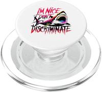 I am nice squalo divertente ironico humor design PopSockets PopGrip per MagSafe