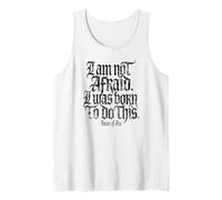 I am Not Afraid. I Was Born To Do This. Stampa Nera invecchiata Canotta
