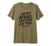 I Am Not Afraid. I Was Born To Do This. Stampa Nera Maglietta Premium