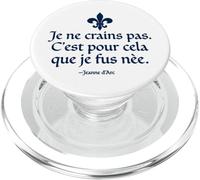 I Am Not Afraid I Was Nat To Do This Joan of Arc Navy Ink PopSockets PopGrip per MagSafe