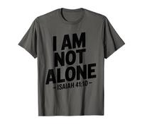 I Am Not Alone Edificante - Retro Bibbia Verse Christian Faith Maglietta