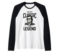 I am Not Classic I am Legend Punk Rocker Regalo per Uomo Donna Maglia con Maniche Raglan