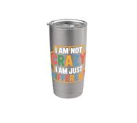 I Am Not Crazy I Am Just Different Strano unico Bicchiere termico in acciaio inox doppia parete