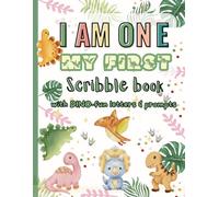 I Am One My First Scribble Book: Blank Pages Drawing & Coloring Book for Babies, Dinosaur First Birthday Gift For 1 Year Old Girl, I Am An Artist, ... I Can Scribble, Coloring for 1 Year Old Baby