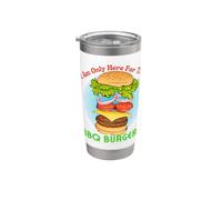 I Am Only Here For The BBQ Burgers Uomini Donne Bambini Ragazzi Ragazze Bicchiere termico in acciaio inox doppia parete