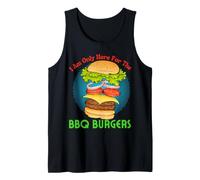 I Am Only Here for The BBQ Burgers Uomini Donne Bambini Ragazzi Ragazze Canotta