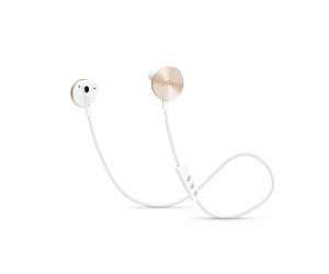 I am plus BUTTONS auricolari wireless Bluetooth in-ear con microfono integrato - Oro e Bianco
