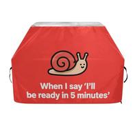 I Am Ready - Copertura per barbecue, 165 cm, impermeabile, resistente, antistrappo, materiale resistente allo sbiadimento, con coulisse regolabile per polvere e vento