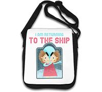 I Am Returning to The Ship Alien Faded Art Borsa a tracolla bianca