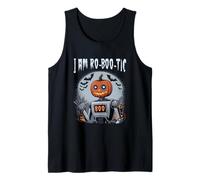 I Am Ro Boo Tic Divertente Robot Zucca Halloween Spooky Canotta