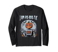 I Am Ro Boo Tic Divertente Robot Zucca Halloween Spooky Maglia a Manica