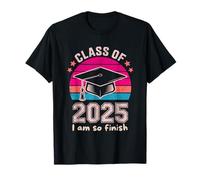 I Am So Finish Retro Class of 2025 Retro Vintage Graduazione Maglietta