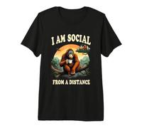 I Am Social from A Distance Orangutan Simpatico Maglietta Premium