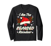 I Am The Bearded Reindeer Christmas Family Costume Party Maglia a Manica