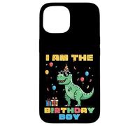 I Am The Birthday Boy Trex Dino Party Family Match Ragazzi Bambini Custodia per iPhone 15