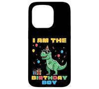 I Am The Birthday Boy Trex Dino Party Family Match Ragazzi Bambini Custodia per iPhone 15 Pro