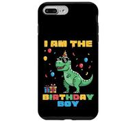 I Am The Birthday Boy Trex Dino Party Family Match Ragazzi Bambini Custodia per iPhone 7 Plus/8 Plus