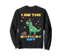 I Am The Birthday Boy Trex Dino Party Family Match Ragazzi Bambini Felpa