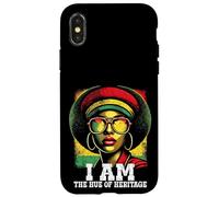 I Am The Hue Of Heritage Black Afro Empowerment Pride Women Custodia per iPhone X/XS
