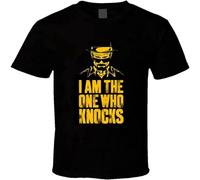 I Am The One Who Knocks Tee Breaking Bad TV Show Movie Vintage Men's T Shirt Black L