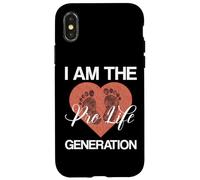 I Am The Pro-Life Generation Anti Aborto Donne Uomini Custodia per iPhone X/XS
