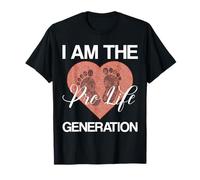 I Am The PRO-Life Generation Anti Aborto Donne Uomini Maglietta