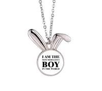 I Am The Rebellious Boy Art Deco Fashion Rabbit collana ciondolo coniglietto animale gioielli regalo