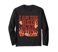 I Am the Red Flag Toxic Funny Incontri Meme Maglia a Manica
