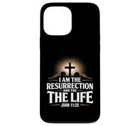 I Am The Resurrection Giovanni 11:25 Versetto della Bibbia Cristiana Custodia per iPhone 13 Pro Max