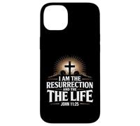 I Am The Resurrection Giovanni 11:25 Versetto della Bibbia Cristiana Custodia per iPhone 14 Plus