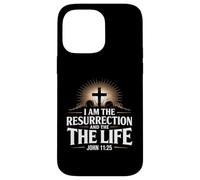 I Am The Resurrection Giovanni 11:25 Versetto della Bibbia Cristiana Custodia per iPhone 14 Pro Max