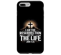 I Am The Resurrection Giovanni 11:25 Versetto della Bibbia Cristiana Custodia per iPhone 7 Plus/8 Plus