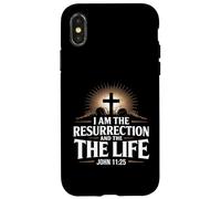 I Am The Resurrection Giovanni 11:25 Versetto della Bibbia Cristiana Custodia per iPhone X/XS