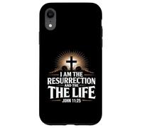 I Am The Resurrection Giovanni 11:25 Versetto della Bibbia Cristiana Custodia per iPhone XR