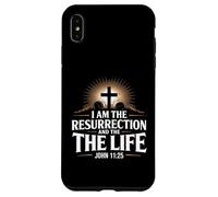 I Am The Resurrection Giovanni 11:25 Versetto della Bibbia Cristiana Custodia per iPhone XS Max