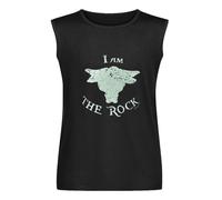 I Am The Rock Rocky Johnson Ballers Dwayne Wrestler Sleeveless T-Shirt Black Mens Vests Top S