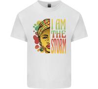 I Am The Storm Africano Nero Vive Materia T-Shirt Ragazzi Ragazze