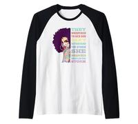 I Am The Storm Afro American Pride Black History Mese Maglia con Maniche Raglan